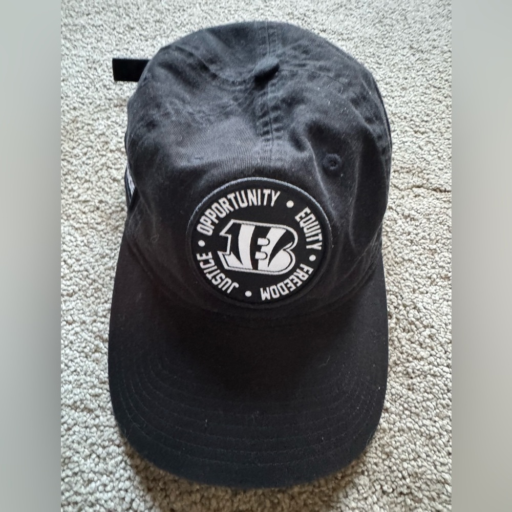 CINCINNATI BENGALS Opportunity, equity freedom, and justice Black Baseball Cap